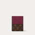 LOUIS VUITTON TWO TONE V-CUT CARD HOLDER - BURGUNDY