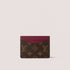 LOUIS VUITTON TWO TONE V-CUT CARD HOLDER - BURGUNDY