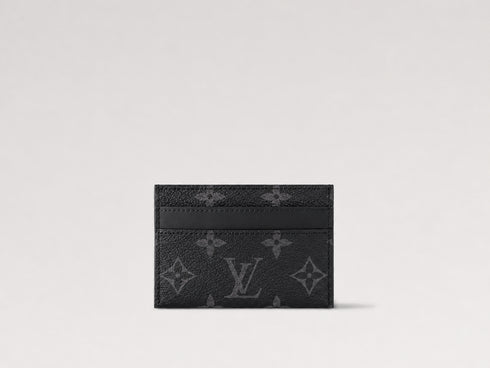 LOUIS VUITTON DOUBLE CARD HOLDER - BLACK
