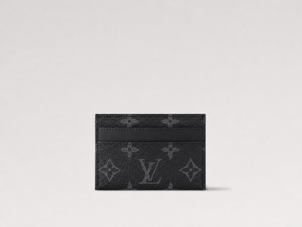 LOUIS VUITTON DOUBLE CARD HOLDER - BLACK