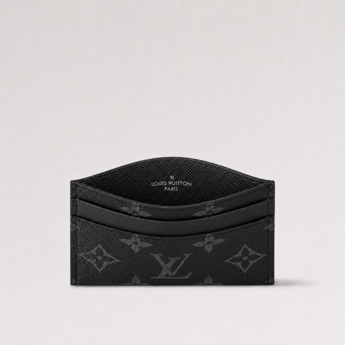 LOUIS VUITTON DOUBLE CARD HOLDER - BLACK