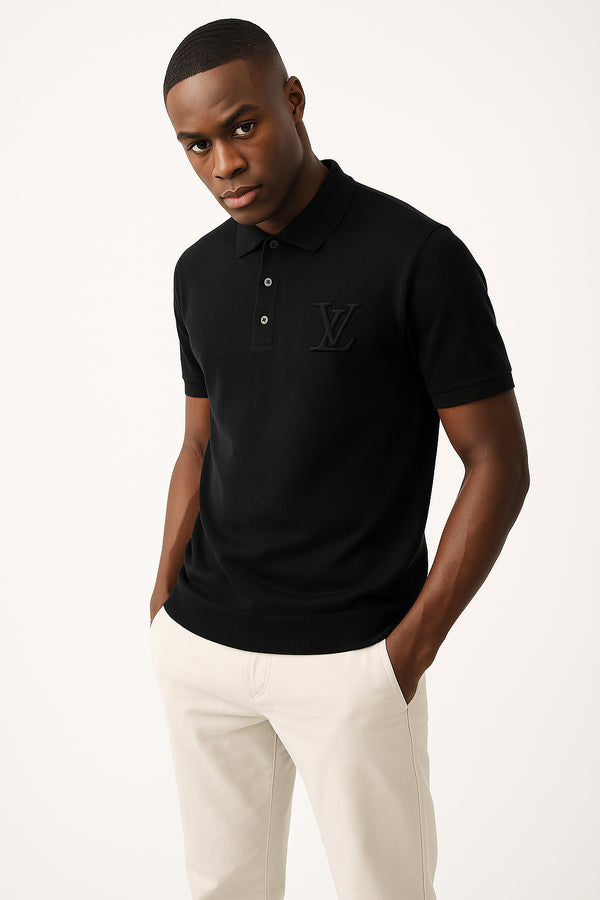 LOUIS VUITTON 3D EMBOSSED LOGO POLO T-SHIRT