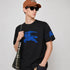 BURBERRY PRORSUM BLUE KNIGHT OVERSIZED T-SHIRT – BLACK