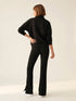 SINSAY OVERSIZED HALF ZIP MOCK NECK SWEATSHIRT - BLACK