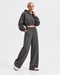 LEFTIES RIBBED CO-ORD SET – CHARCOAL GREY