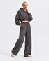 LEFTIES RIBBED CO-ORD SET – CHARCOAL GREY