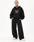 CROPP WOMEN'S BLACK OVERSIZED RHINESTONE SPIDER HOODIE