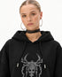 CROPP WOMEN'S BLACK OVERSIZED RHINESTONE SPIDER HOODIE