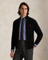 POLO RALPH LAUREN COTTON CABLE-KNIT FULL ZIP JUMPER - BLACK