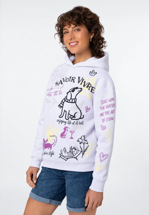 SUBLEVEL ALLOVER GRAPHIC PRINT HOODIE
