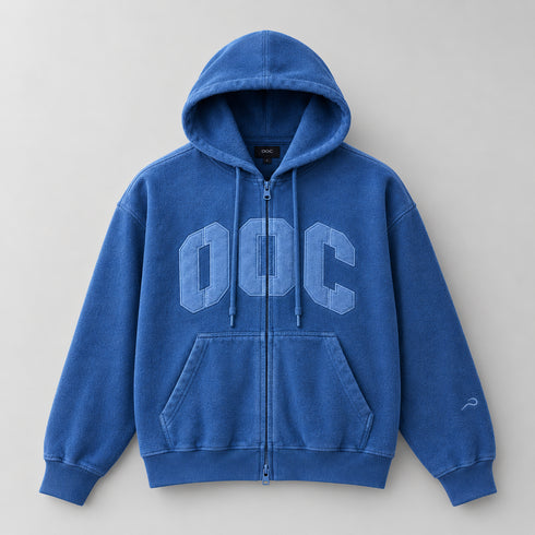 BERSHKA OOC TERRY ZIP-UP HOODIE