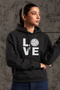 T STARS LOVE VOLLEY BALL WOMEN'S HOODIE