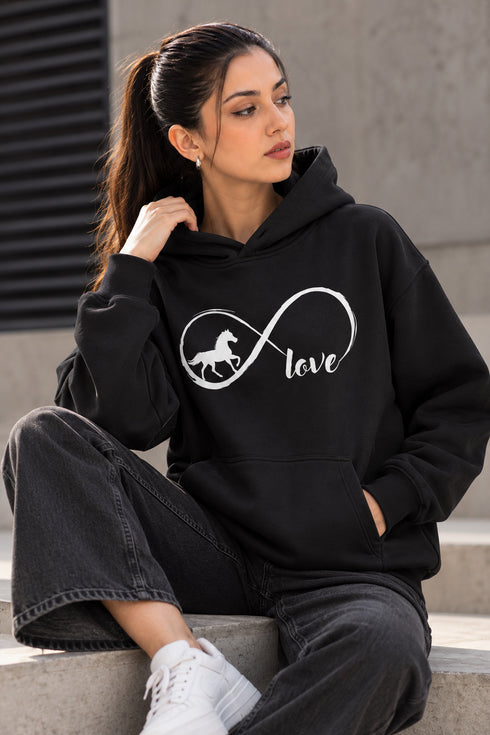 T STARS HORSE LOVER INFINITE HOODIE - BLACK