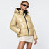 RISING GIRLS JACKET STONE HOODED PADDED ZIPPER JACKET