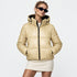 RISING GIRLS JACKET STONE HOODED PADDED ZIPPER JACKET