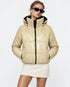RISING GIRLS JACKET STONE HOODED PADDED ZIPPER JACKET