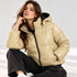 RISING GIRLS JACKET STONE HOODED PADDED ZIPPER JACKET