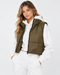 I SAW IT FIRST CROPPED PADDED GILET - OLIVE GREEN