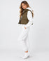 I SAW IT FIRST CROPPED PADDED GILET - OLIVE GREEN