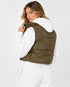 I SAW IT FIRST CROPPED PADDED GILET - OLIVE GREEN