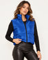I SAW IT FIRST CROPPED PADDED GILET - ROYAL BLUE