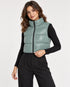 I SAW IT FIRST CROPPED PADDED GILET - GREY