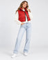 I SAW IT FIRST CROPPED PADDED GILET - RED