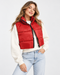 I SAW IT FIRST CROPPED PADDED GILET - RED