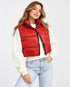 I SAW IT FIRST CROPPED PADDED GILET - RED