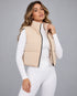 I SAW IT FIRST CROPPED PADDED GILET - BEIGE