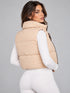 I SAW IT FIRST CROPPED PADDED GILET - BEIGE