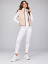 I SAW IT FIRST CROPPED PADDED GILET - BEIGE