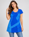 WOMEN INTRICATE PANELS JERSEY TOP