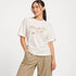 REEBOK FLORAL GRAPHIC OVERSIZED TEE - IVORY