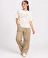 REEBOK FLORAL GRAPHIC OVERSIZED TEE - IVORY