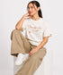 REEBOK FLORAL GRAPHIC OVERSIZED TEE - IVORY