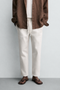 ZARA COMFORT JOGGER WAIST TROUSER - WHITE