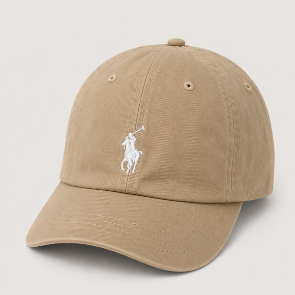 POLO RALPH LAUREN SMALL PONY COTTON CHINO CAP - KHAKI