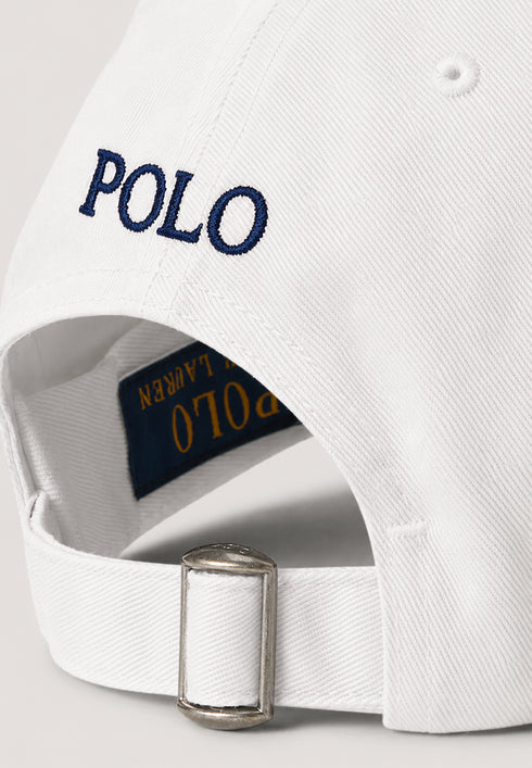 POLO RALPH LAUREN SMALL PONY COTTON CHINO CAP - WHITE