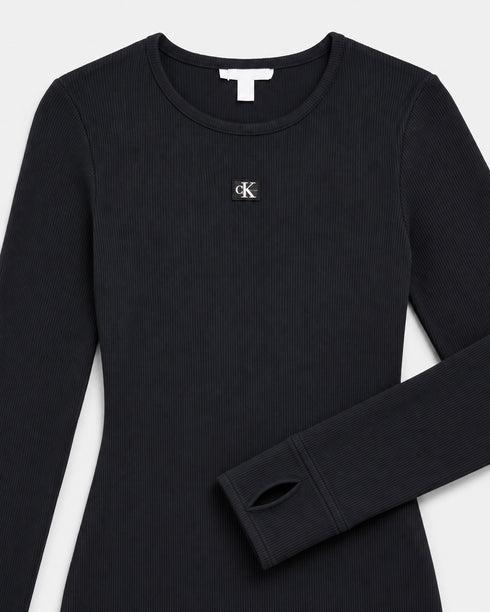 CALVIN KLEIN RIBBED BODYCON MINI DRESS
