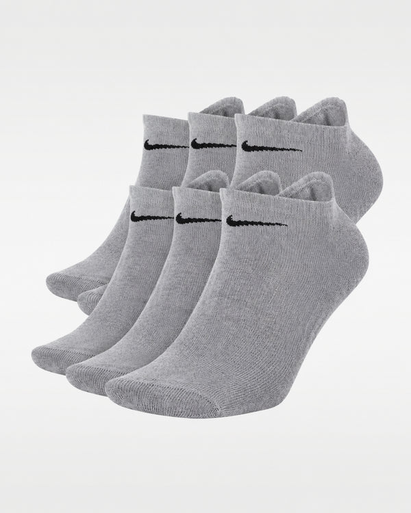 NIKE COTTON WITH DRI-FIT TECHNOLOGY SOCKS PACK OF 6 - GREY