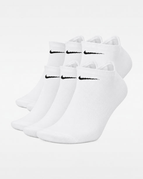 NIKE COTTON WITH DRI-FIT TECHNOLOGY SOCKS PACK OF 6 - WHITE