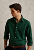 RL GARMENT-DYED OXFORD SHIRT - FOREST GREEN
