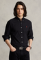 RL GARMENT-DYED OXFORD SHIRT - BLACK