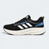 ADIDAS MEN'S BLACK & WHITE RUNNING SHOES WITH BLUE ACCENTS