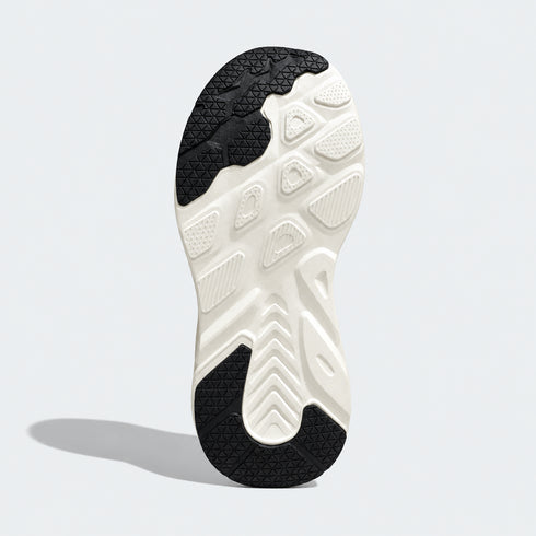 ADIDAS MEN'S BLACK & WHITE RUNNING SHOES WITH BLUE ACCENTS