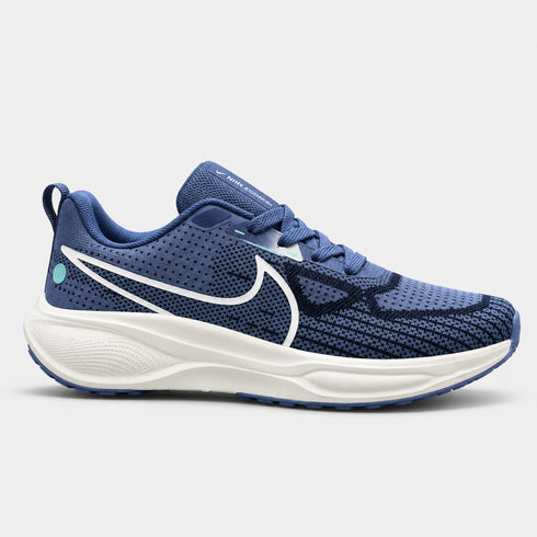 NIKE MEN'S NAVY BLUE & WHITE BREATHABLE MESH RUNNING SHOES