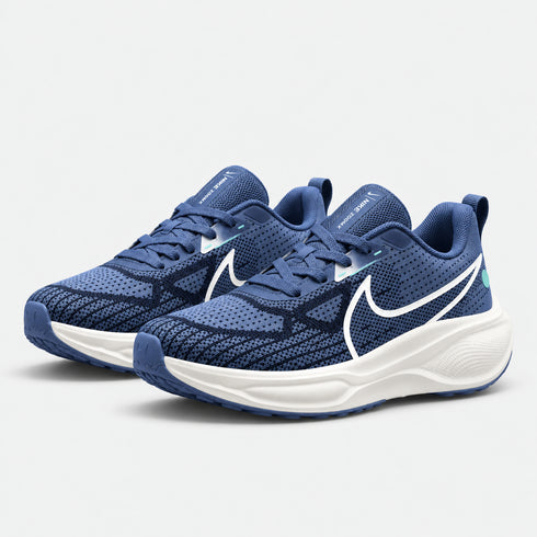 NIKE MEN'S NAVY BLUE & WHITE BREATHABLE MESH RUNNING SHOES