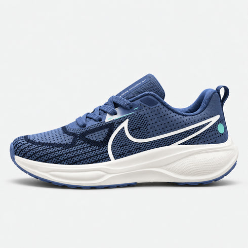 NIKE MEN'S NAVY BLUE & WHITE BREATHABLE MESH RUNNING SHOES