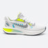 NIKE MEN'S WHITE & GREY MESH RUNNING SHOES WITH NEON ACCENTS